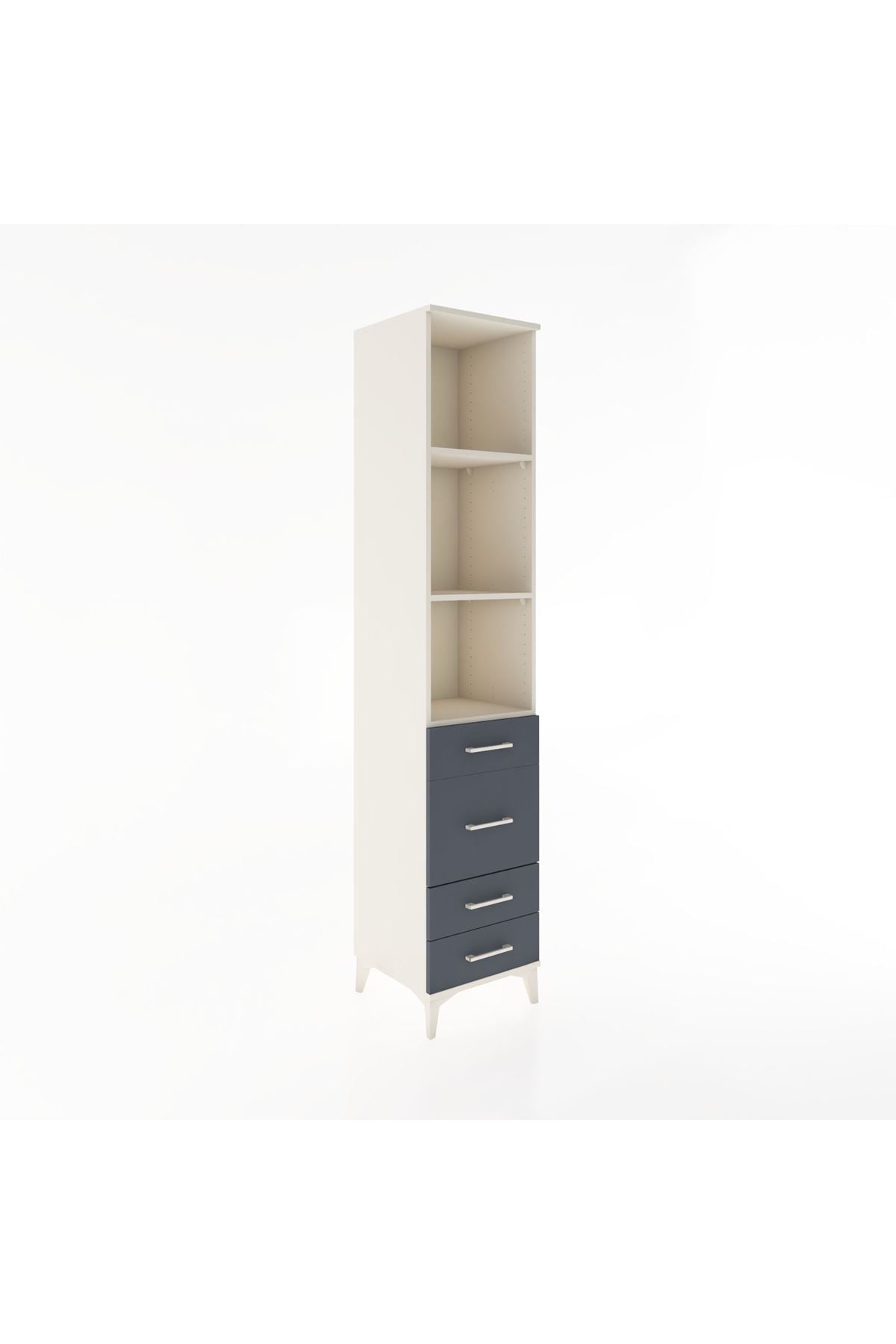 Hyperion Dolap 3 Raflı 4 Çekmeceli 44x44x221 - S61M089V2B