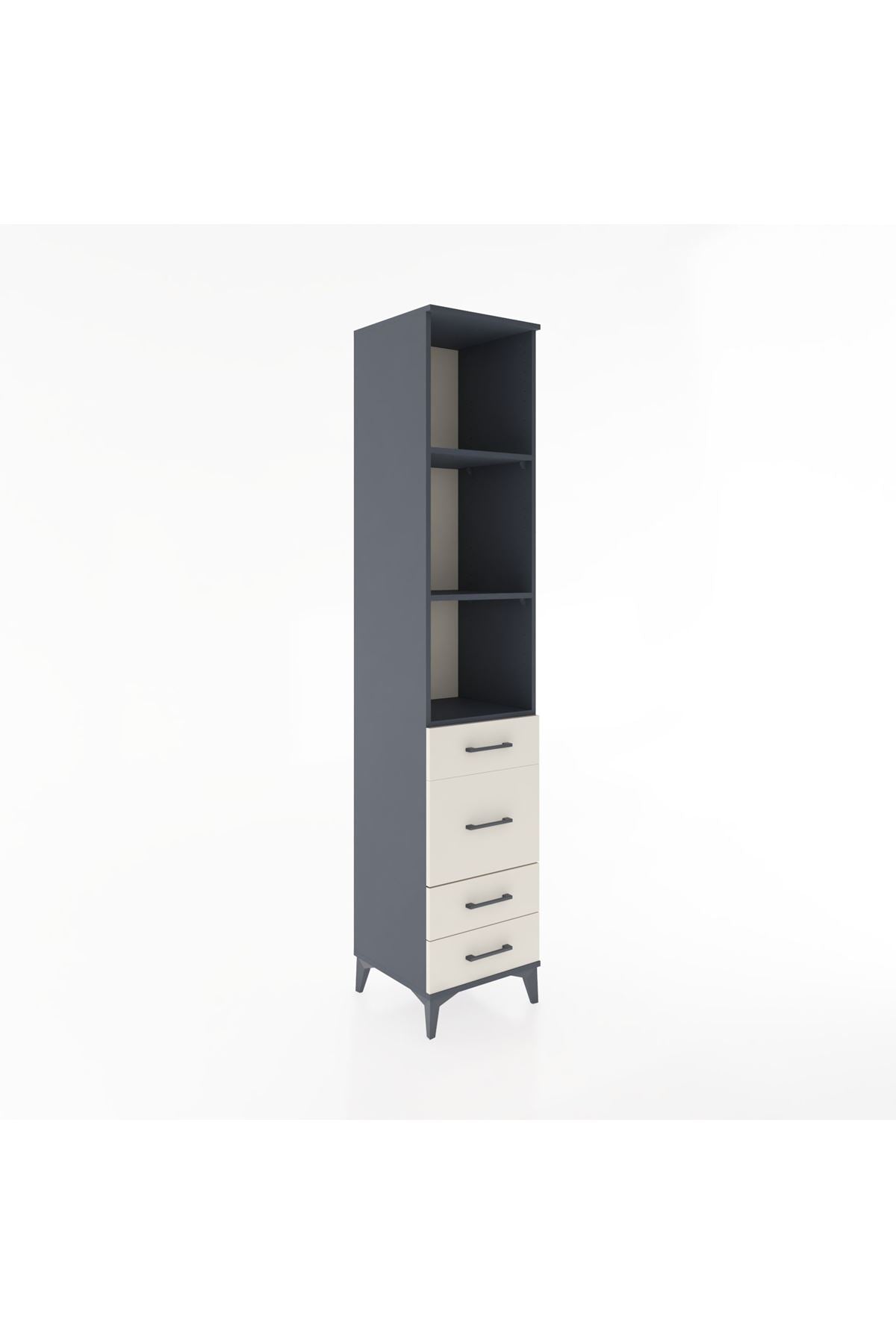 Hyperion Dolap 3 Raflı 4 Çekmeceli 44x44x221 - S61M089V4B