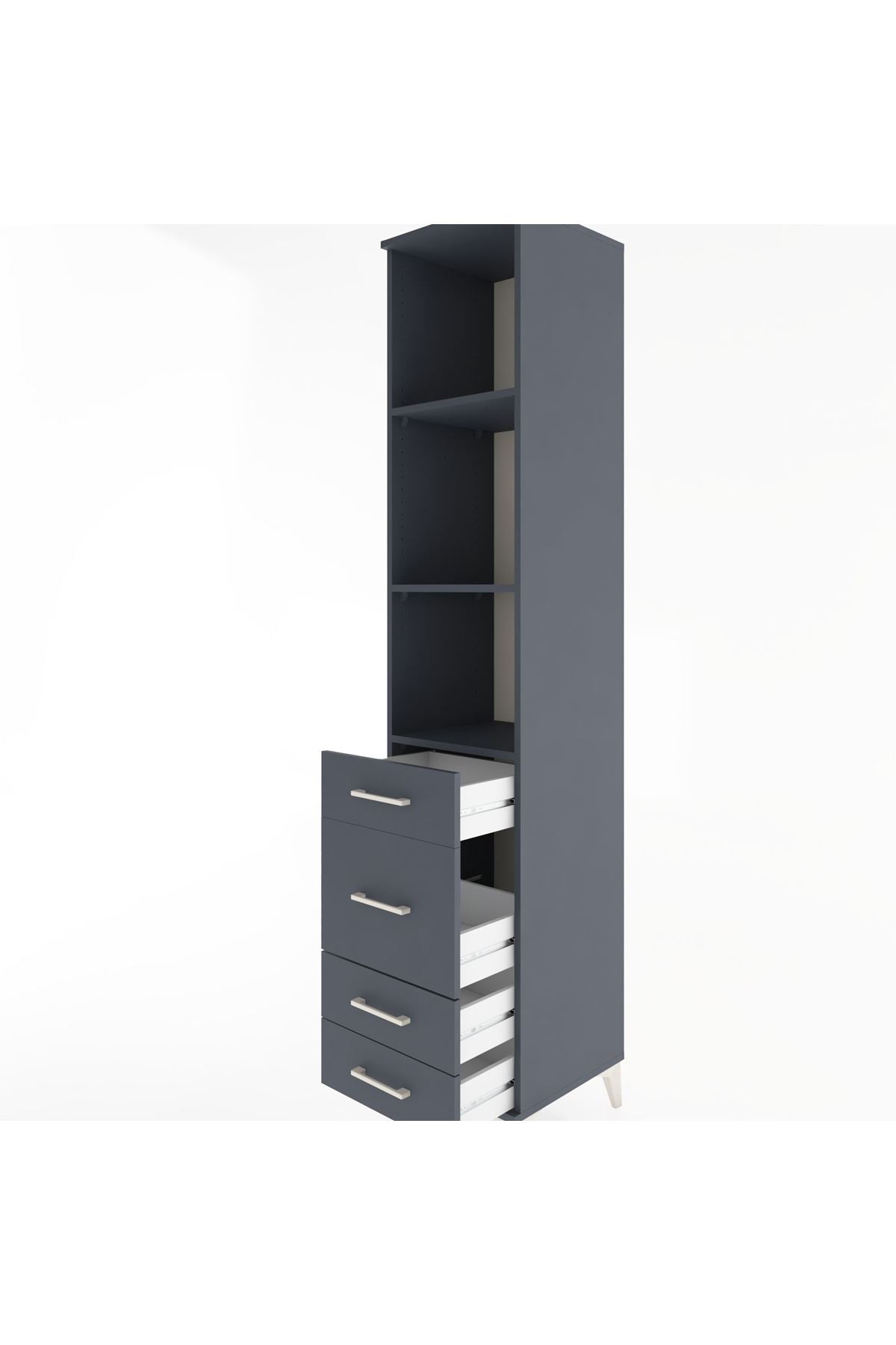 Hyperion Dolap 3 Raflı 4 Çekmeceli 44x44x221 - S61M089V5B