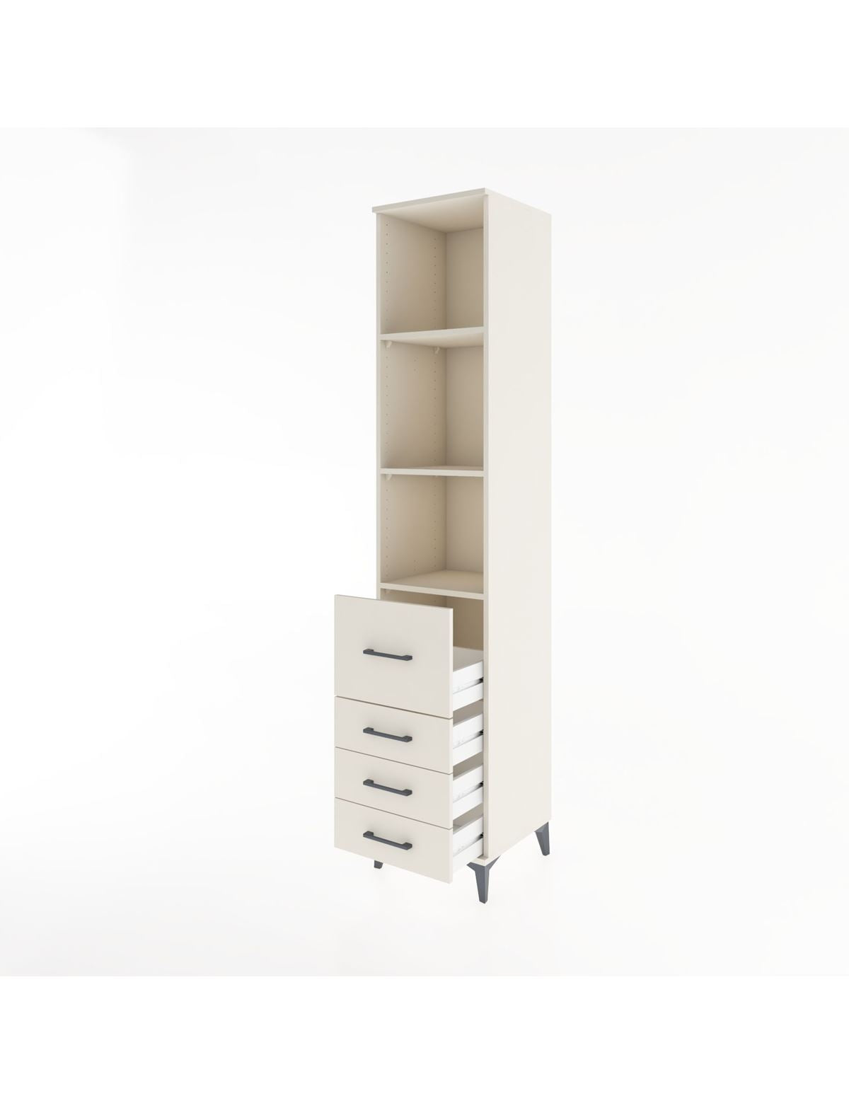 Hyperion Dolap 3 Raflı 4 Çekmeceli 44x44x221 - S61M090V1B