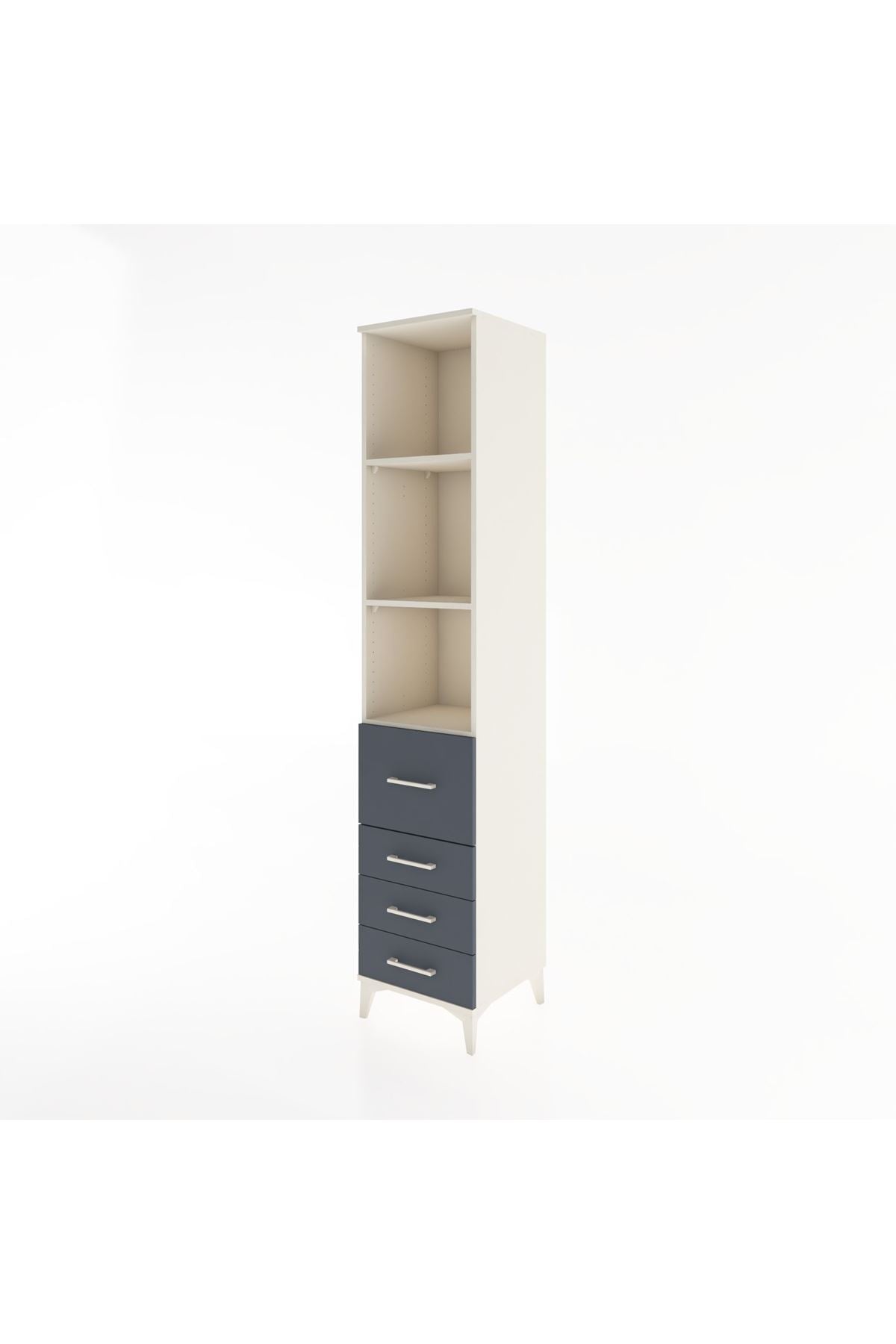 Hyperion Dolap 3 Raflı 4 Çekmeceli 44x44x221 - S61M090V2B