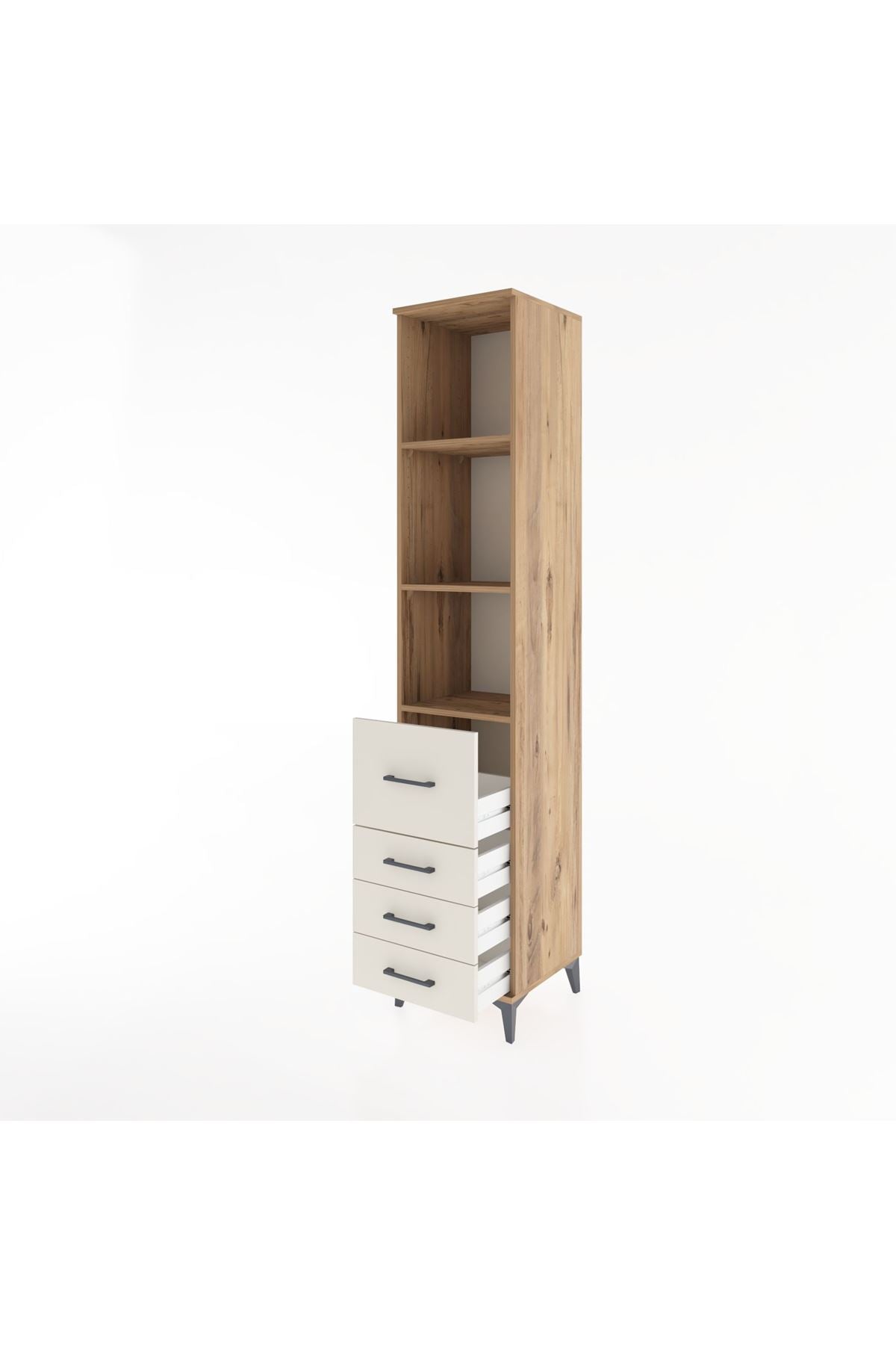 Hyperion Dolap 3 Raflı 4 Çekmeceli 44x44x221 - S61M090V7B