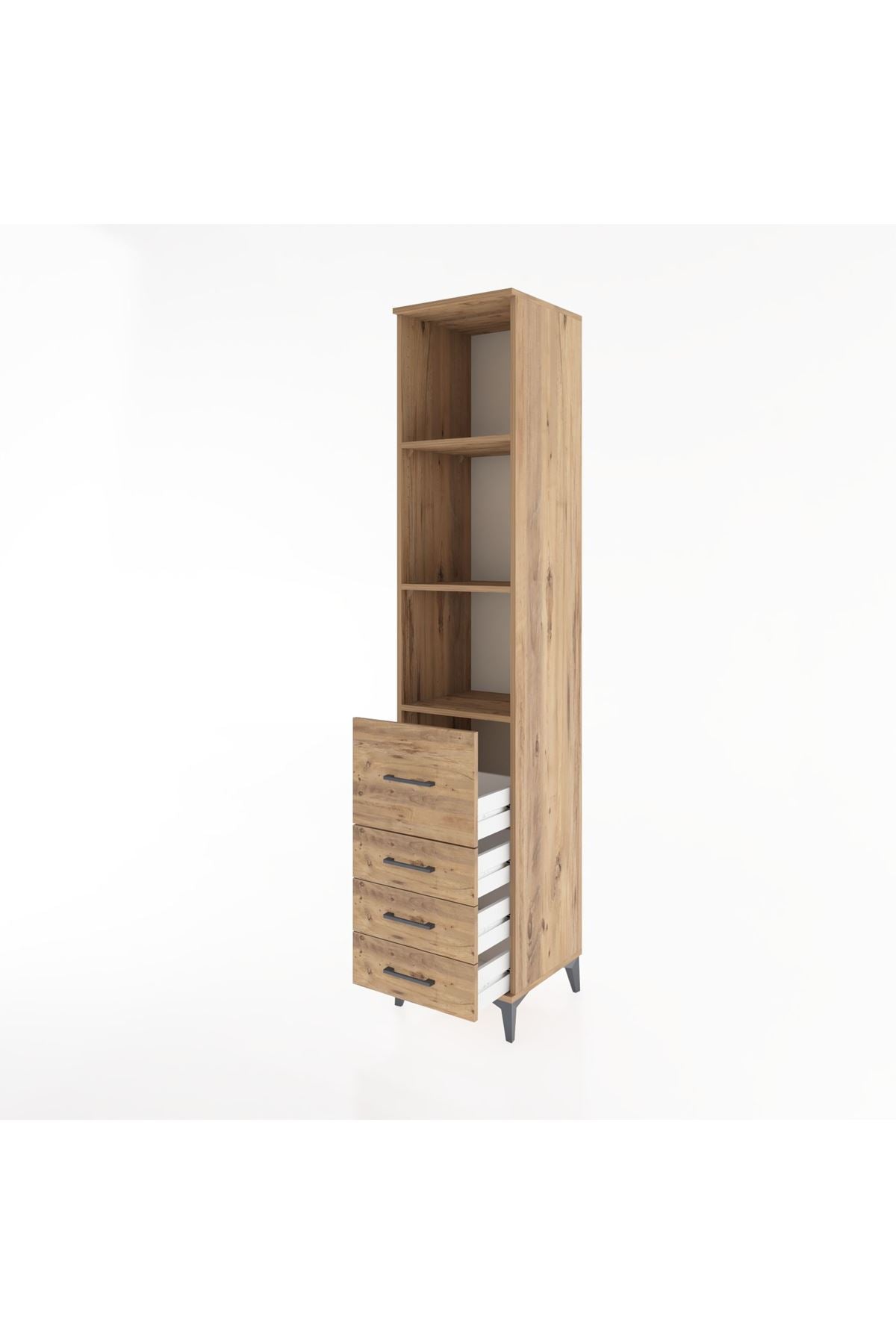 Hyperion Dolap 3 Raflı 4 Çekmeceli 44x44x221 - S61M090V9B
