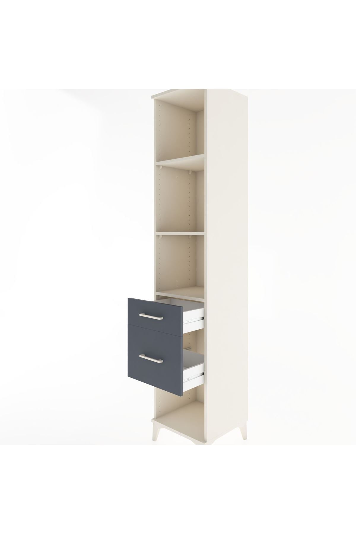 Hyperion Dolap 3 Raflı 2 Çekmeceli 44x44x221 - S61M094V2B