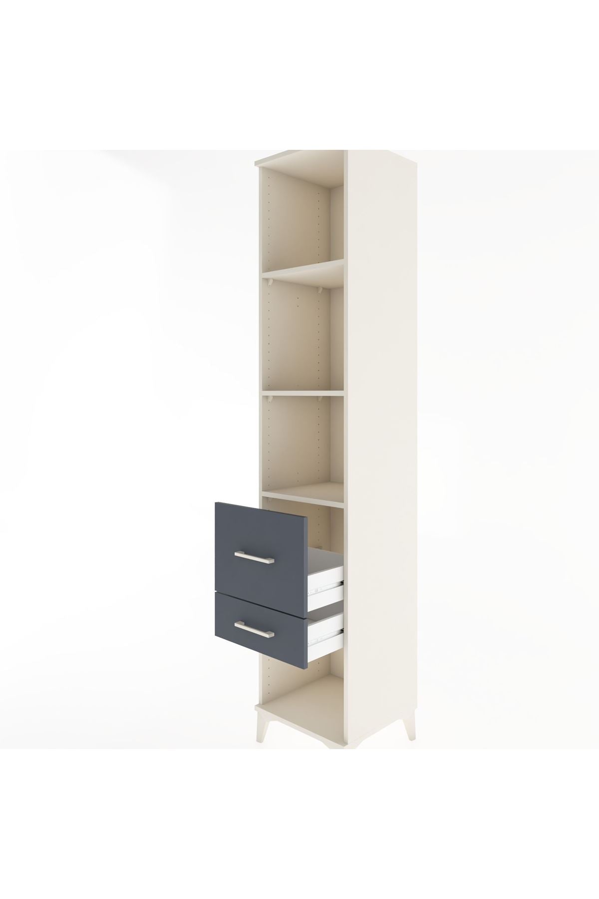 Hyperion Dolap 3 Raflı 2 Çekmeceli 44x44x221 - S61M095V2B