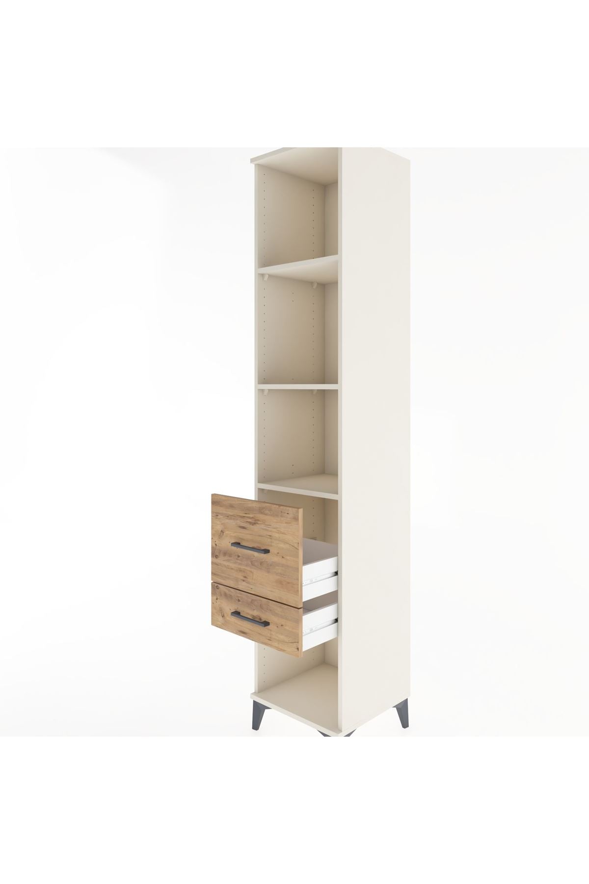Hyperion Dolap 3 Raflı 2 Çekmeceli 44x44x221 - S61M095V3B