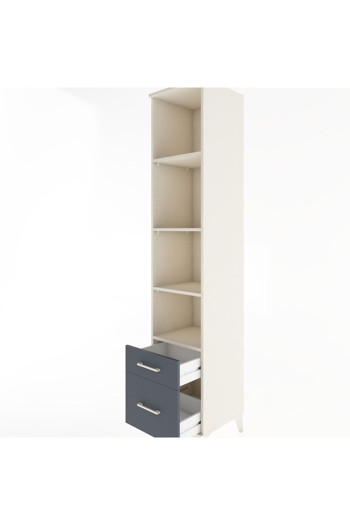 Hyperion Dolap 4 Raflı 2 Çekmeceli 44x44x221 - S61M098V2B
