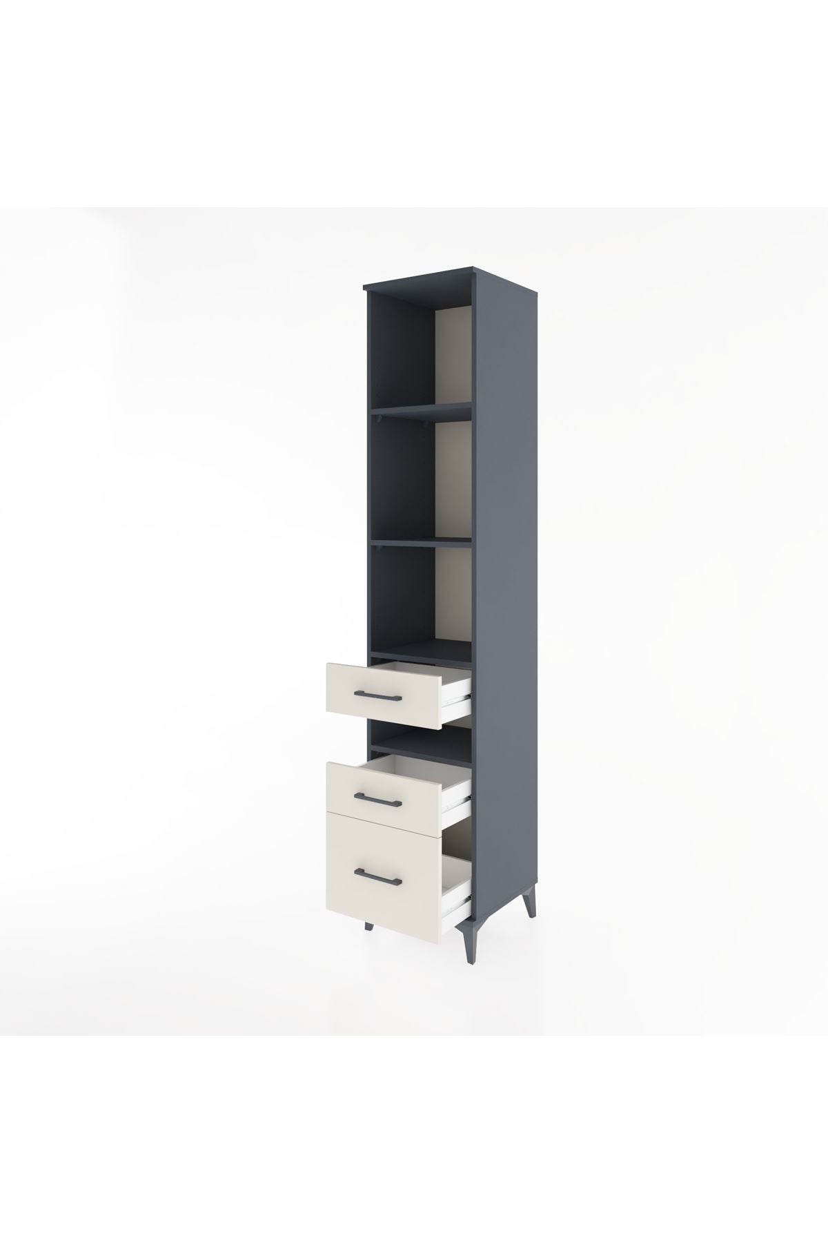 Hyperion Dolap 4 Raflı 3 Çekmeceli 44x44x221 - S61M099V4B