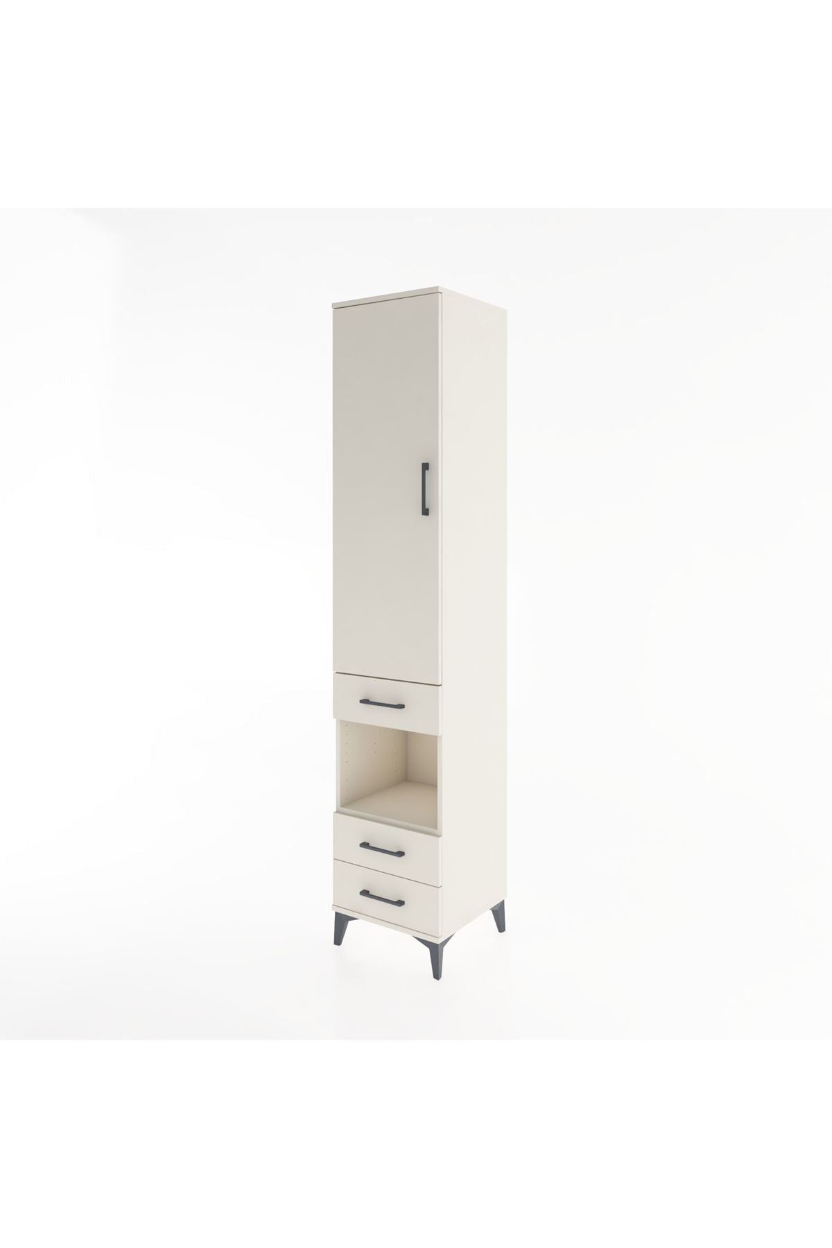 Hyperion Dolap 4 Raflı 3 Çekmeceli Tek Kapaklı 44x44x221 - S61M101V1B