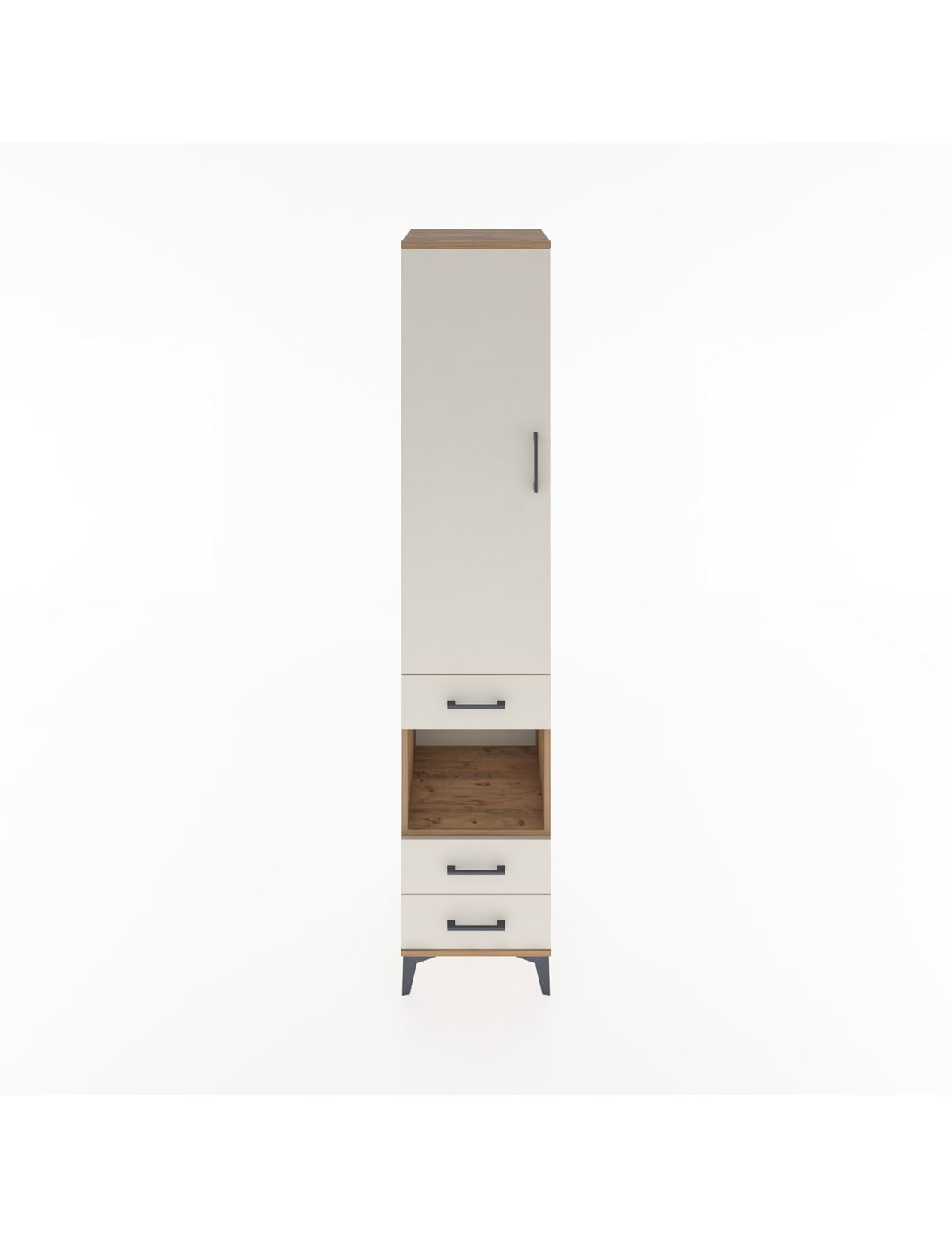 Hyperion Dolap 4 Raflı 3 Çekmeceli Tek Kapaklı 44x44x221 - S61M101V7B