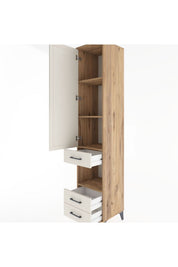 Hyperion Dolap 4 Raflı 3 Çekmeceli Tek Kapaklı 44x44x221 - S61M101V7B