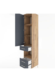 Hyperion Dolap 4 Raflı 3 Çekmeceli Tek Kapaklı 44x44x221 - S61M101V8B