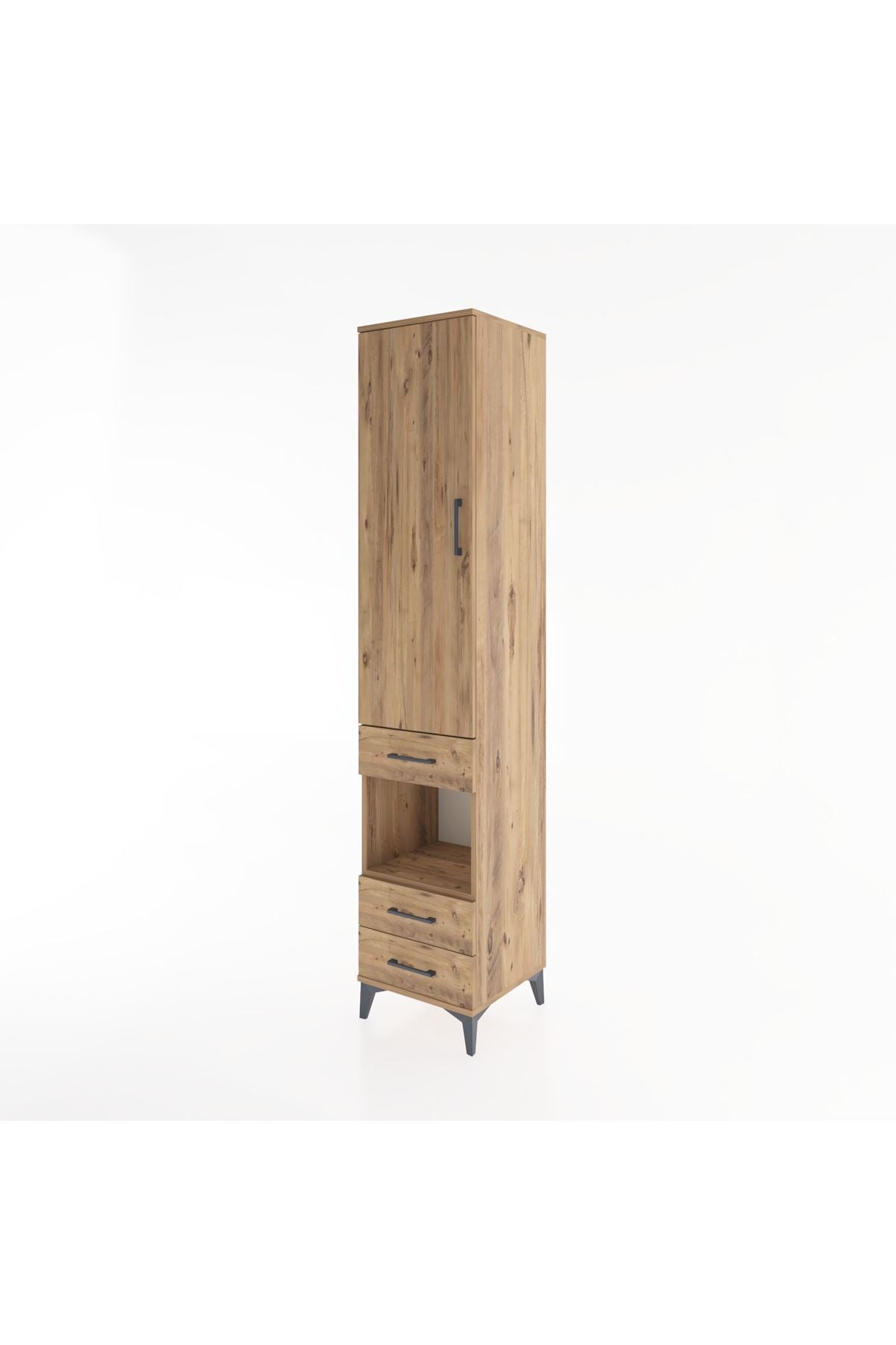 Hyperion Dolap 4 Raflı 3 Çekmeceli Tek Kapaklı 44x44x221 - S61M101V9B