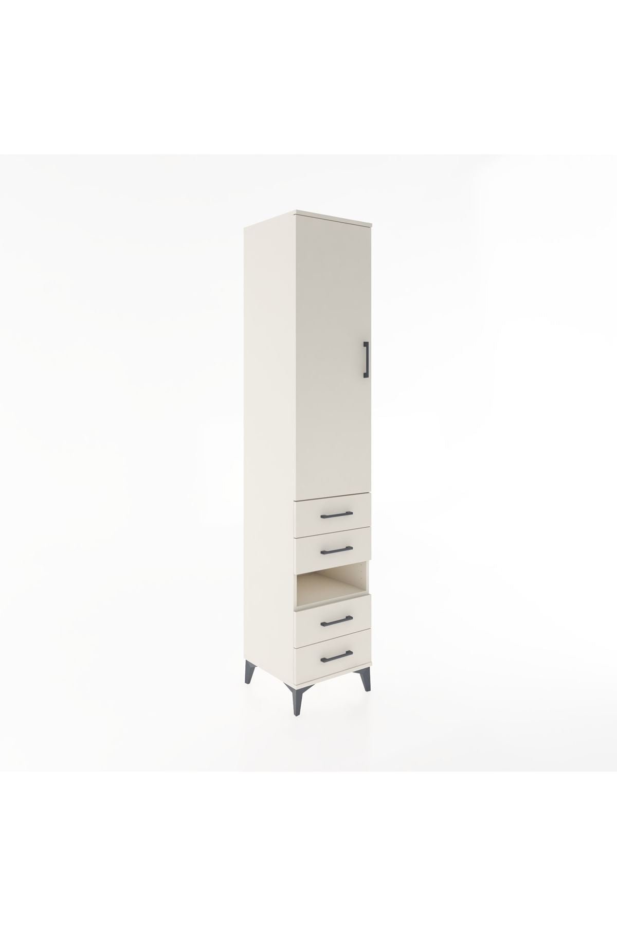 Hyperion Dolap 3 Raflı 4 Çekmeceli Tek Askılı 44x44x221 - S61M102V1B
