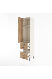 Hyperion Dolap 3 Raflı 4 Çekmeceli Tek Askılı 44x44x221 - S61M102V3B