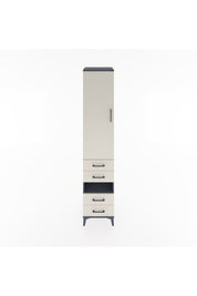 Hyperion Dolap 3 Raflı 4 Çekmeceli Tek Askılı 44x44x221 - S61M102V4B