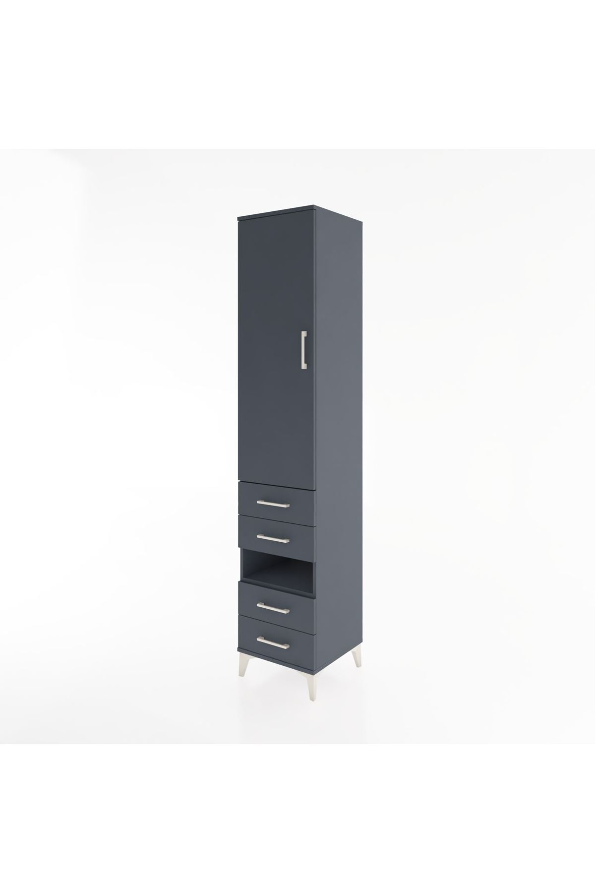 Hyperion Dolap 3 Raflı 4 Çekmeceli Tek Askılı 44x44x221 - S61M102V5B
