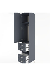 Hyperion Dolap 3 Raflı 4 Çekmeceli Tek Askılı 44x44x221 - S61M102V5B