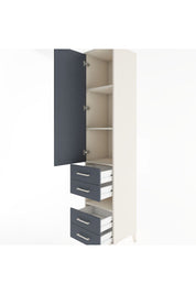 Hyperion Dolap 4 Raflı 4 Çekmeceli Tek Kapaklı 44x44x221 - S61M103V2B