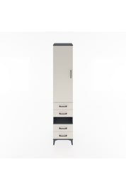 Hyperion Dolap 4 Raflı 4 Çekmeceli Tek Kapaklı 44x44x221 - S61M103V4B