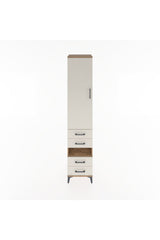 Hyperion Dolap 4 Raflı 4 Çekmeceli Tek Kapaklı 44x44x221