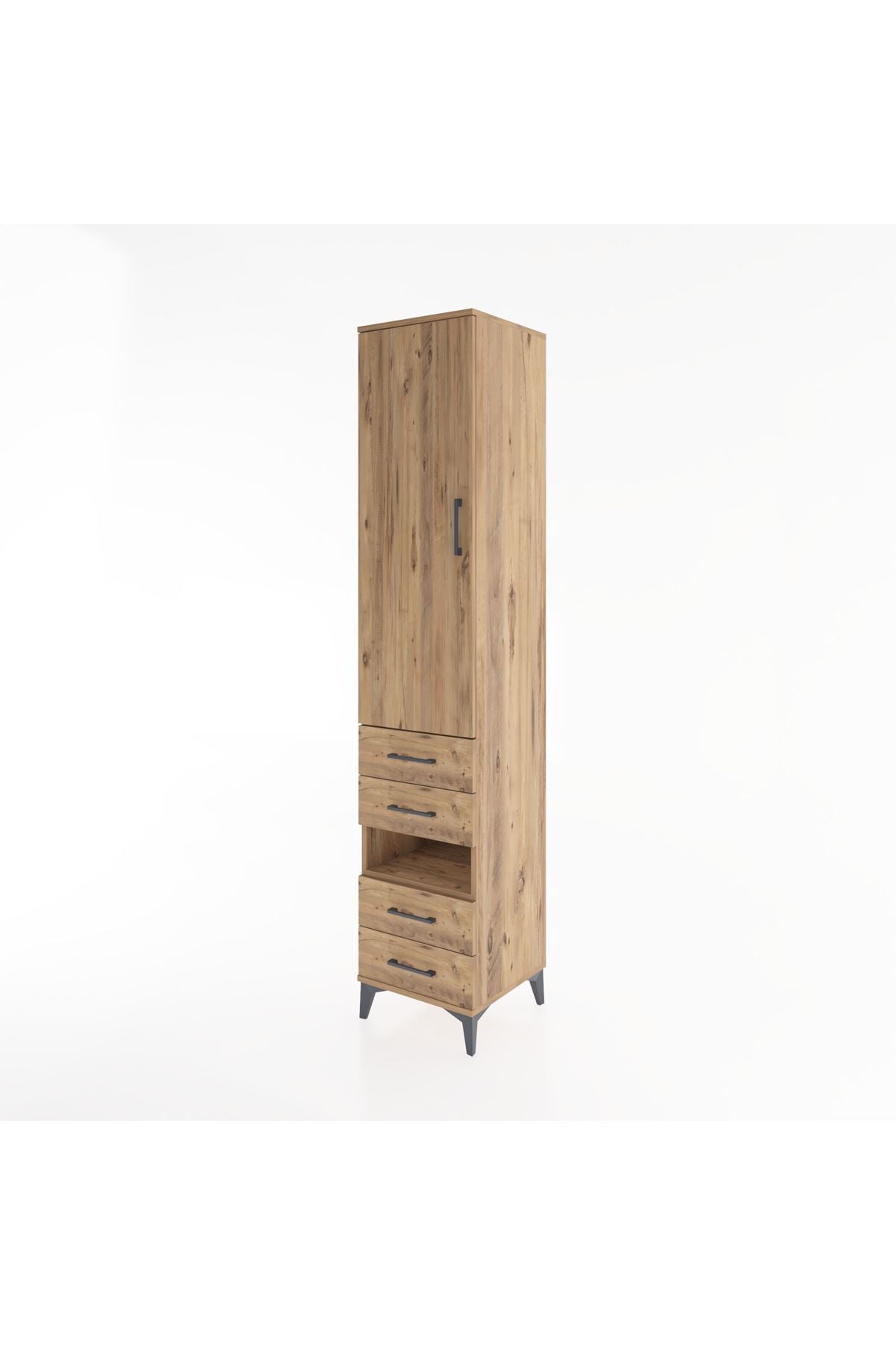 Hyperion Dolap 4 Raflı 4 Çekmeceli Tek Kapaklı 44x44x221 - S61M103V9B