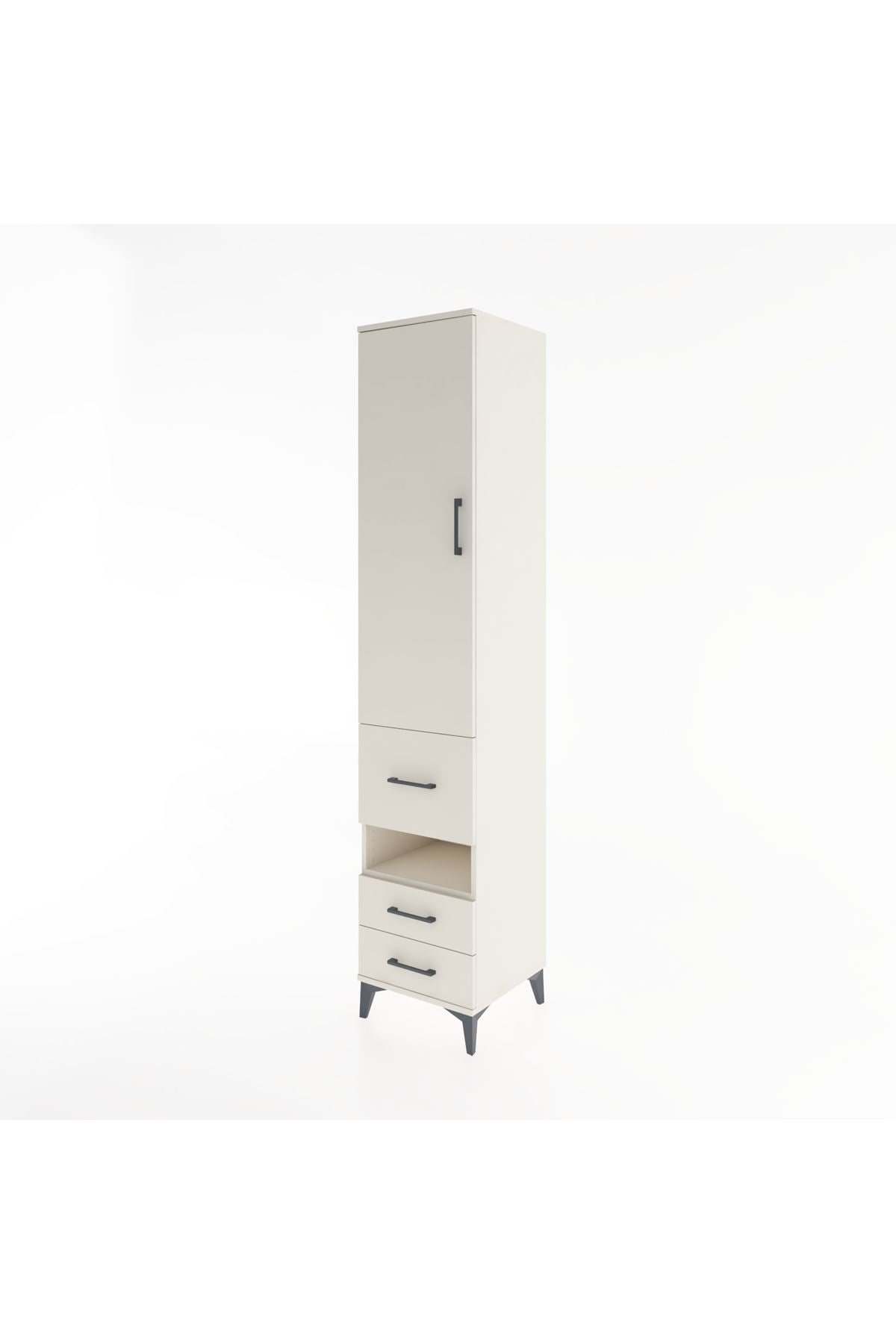 Hyperion Dolap 3 Raflı 3 Çekmeceli Tek Askılı 44x44x221 - S61M104V1B