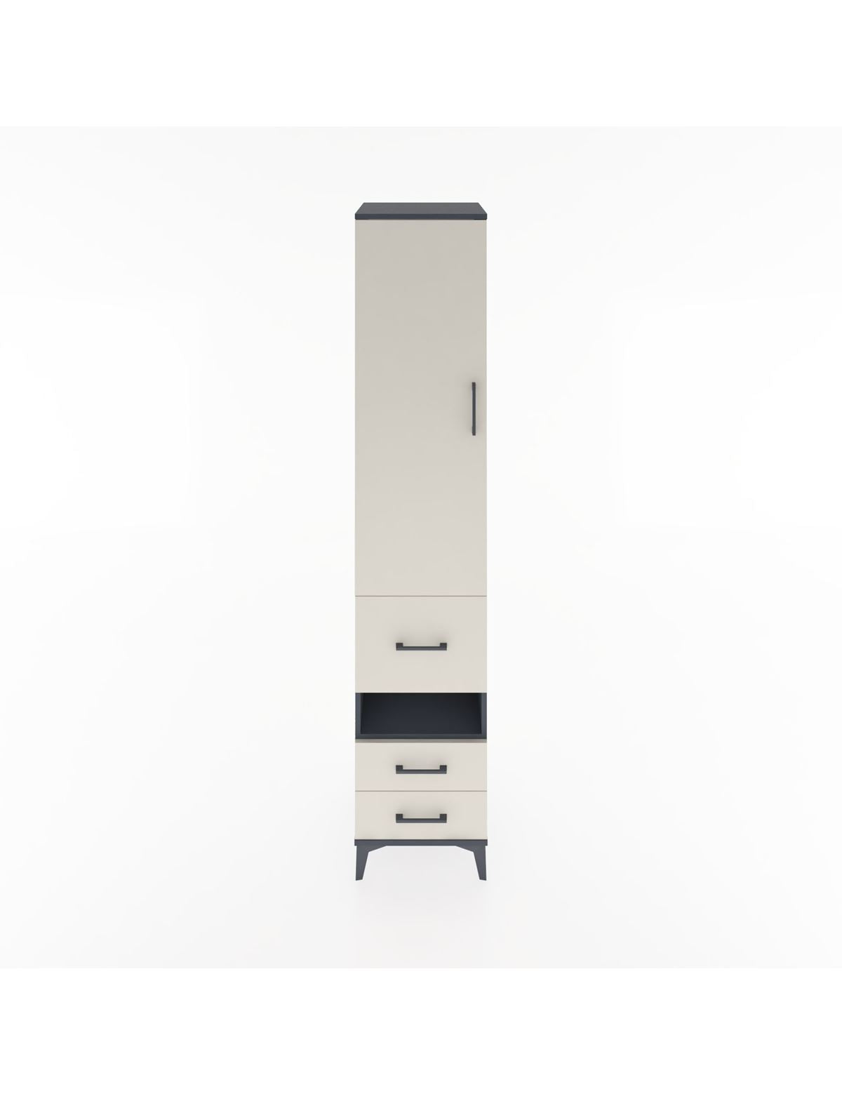 Hyperion Dolap 3 Raflı 3 Çekmeceli Tek Askılı 44x44x221 - S61M104V4B
