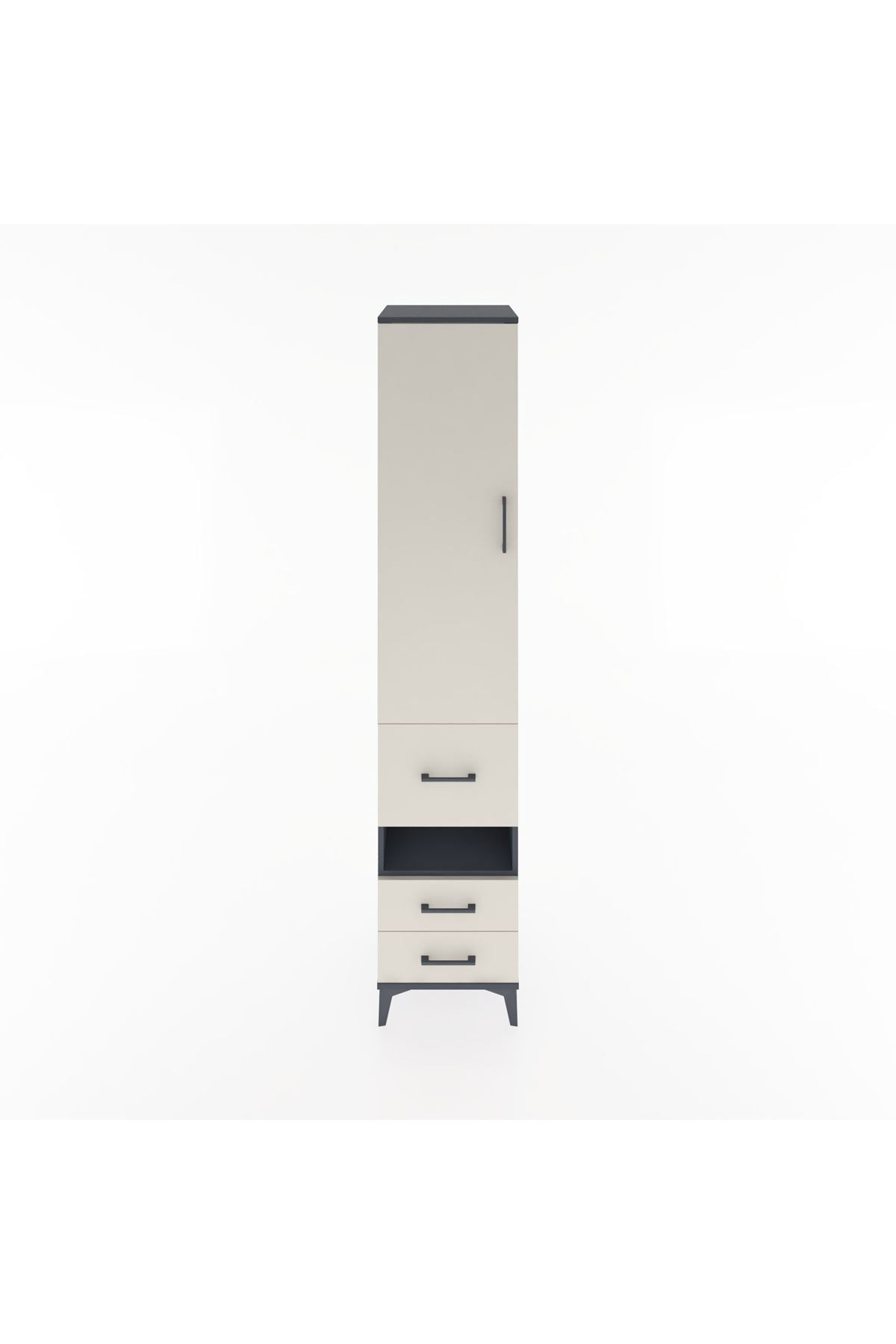 Hyperion Dolap 3 Raflı 3 Çekmeceli Tek Askılı 44x44x221 - S61M104V4B