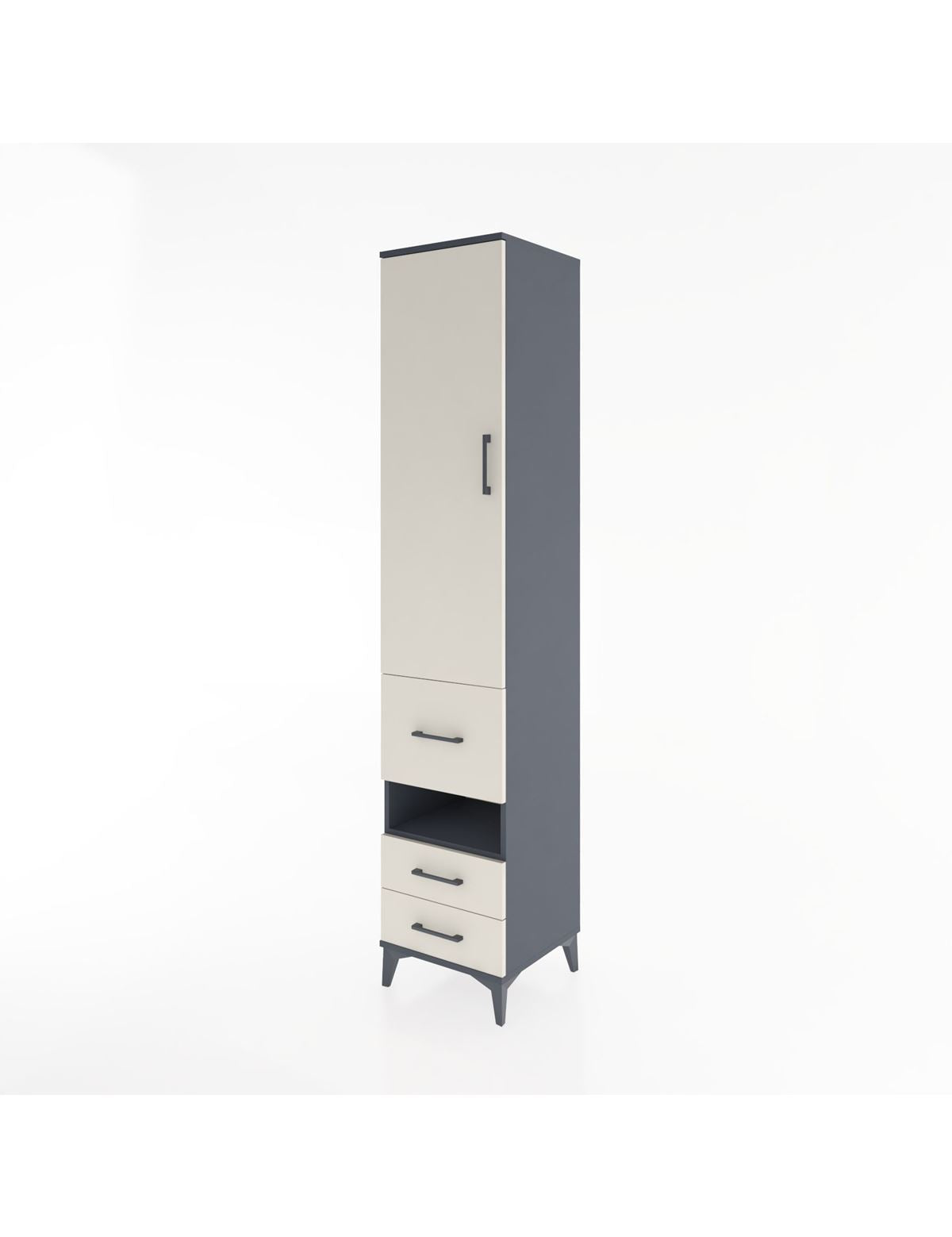 Hyperion Dolap 3 Raflı 3 Çekmeceli Tek Askılı 44x44x221 - S61M104V4B