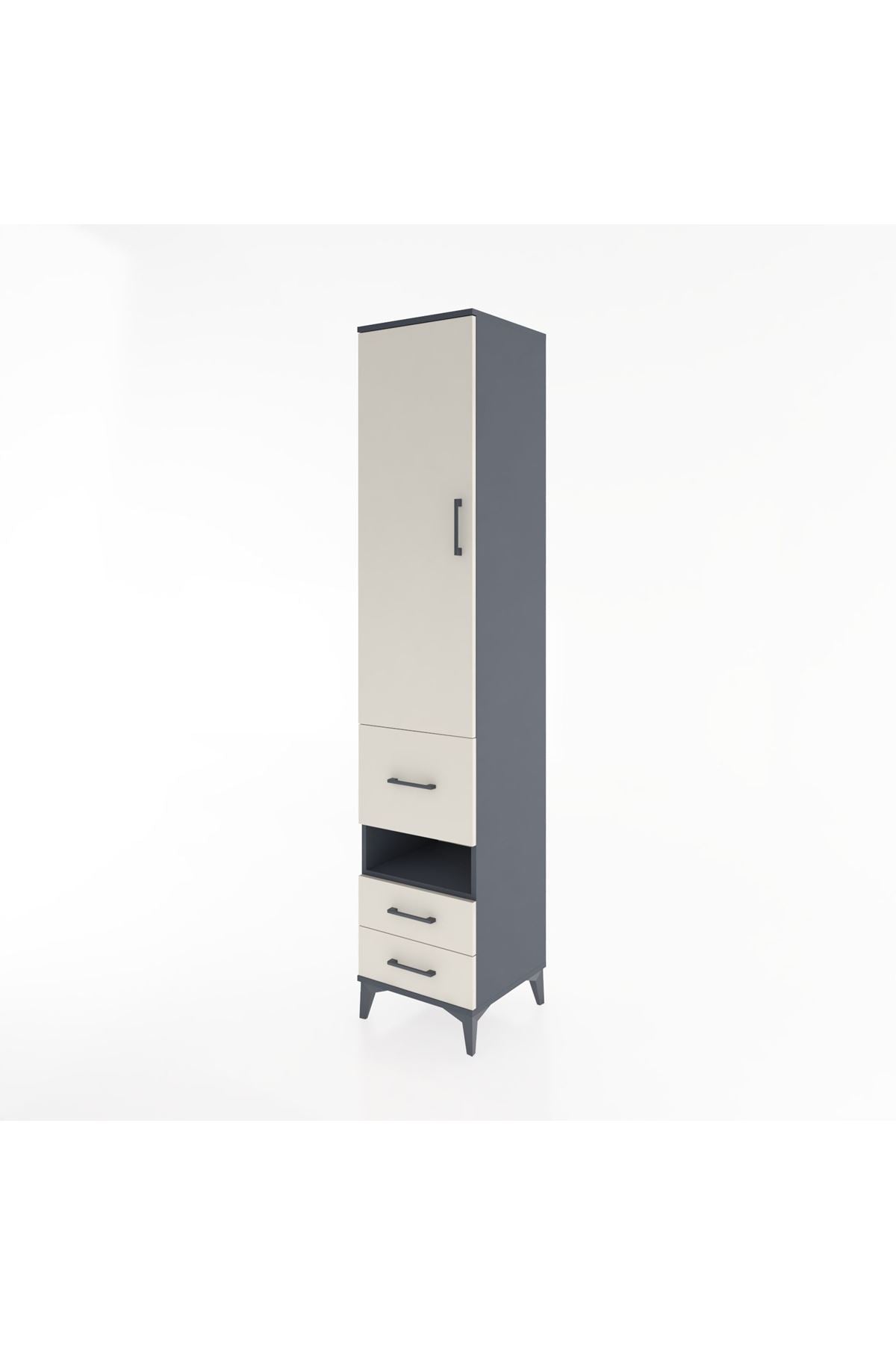 Hyperion Dolap 3 Raflı 3 Çekmeceli Tek Askılı 44x44x221 - S61M104V4B