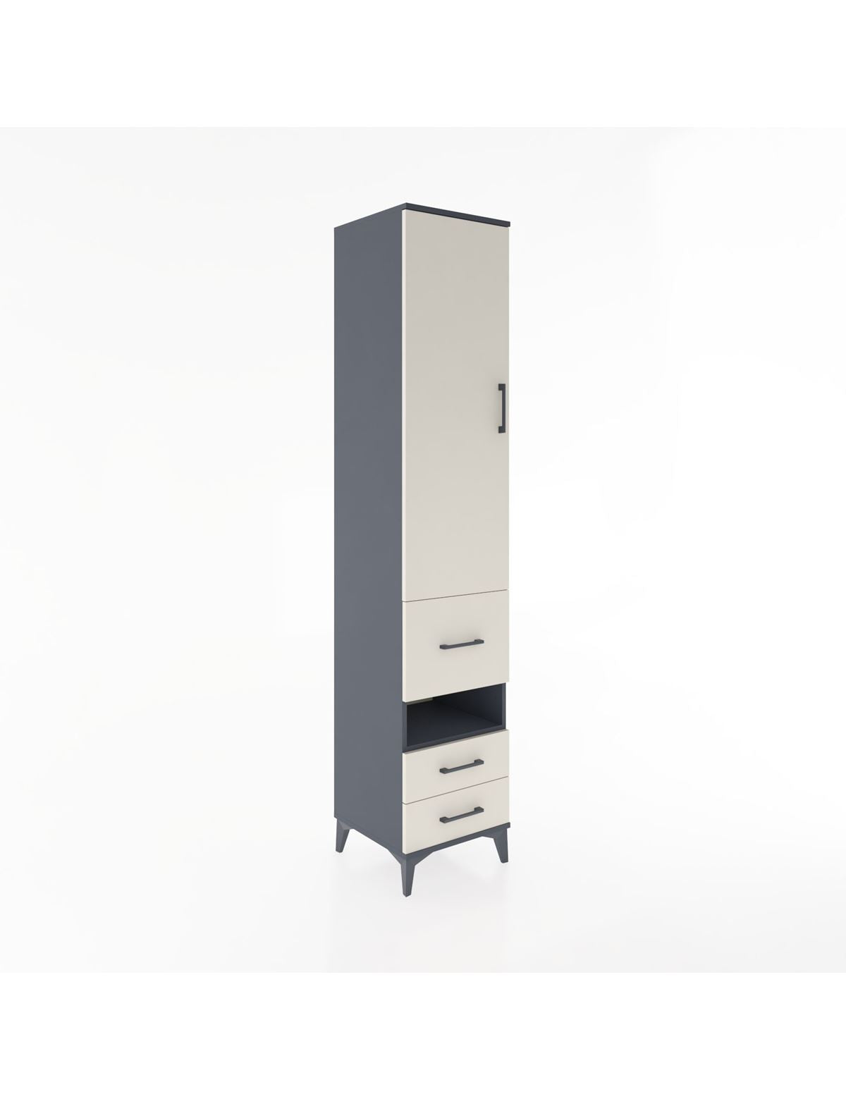 Hyperion Dolap 3 Raflı 3 Çekmeceli Tek Askılı 44x44x221 - S61M104V4B