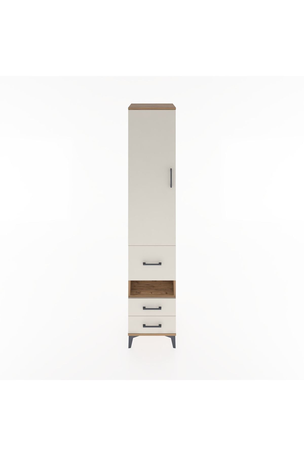Hyperion Dolap 3 Raflı 3 Çekmeceli Tek Askılı 44x44x221 - S61M104V7B