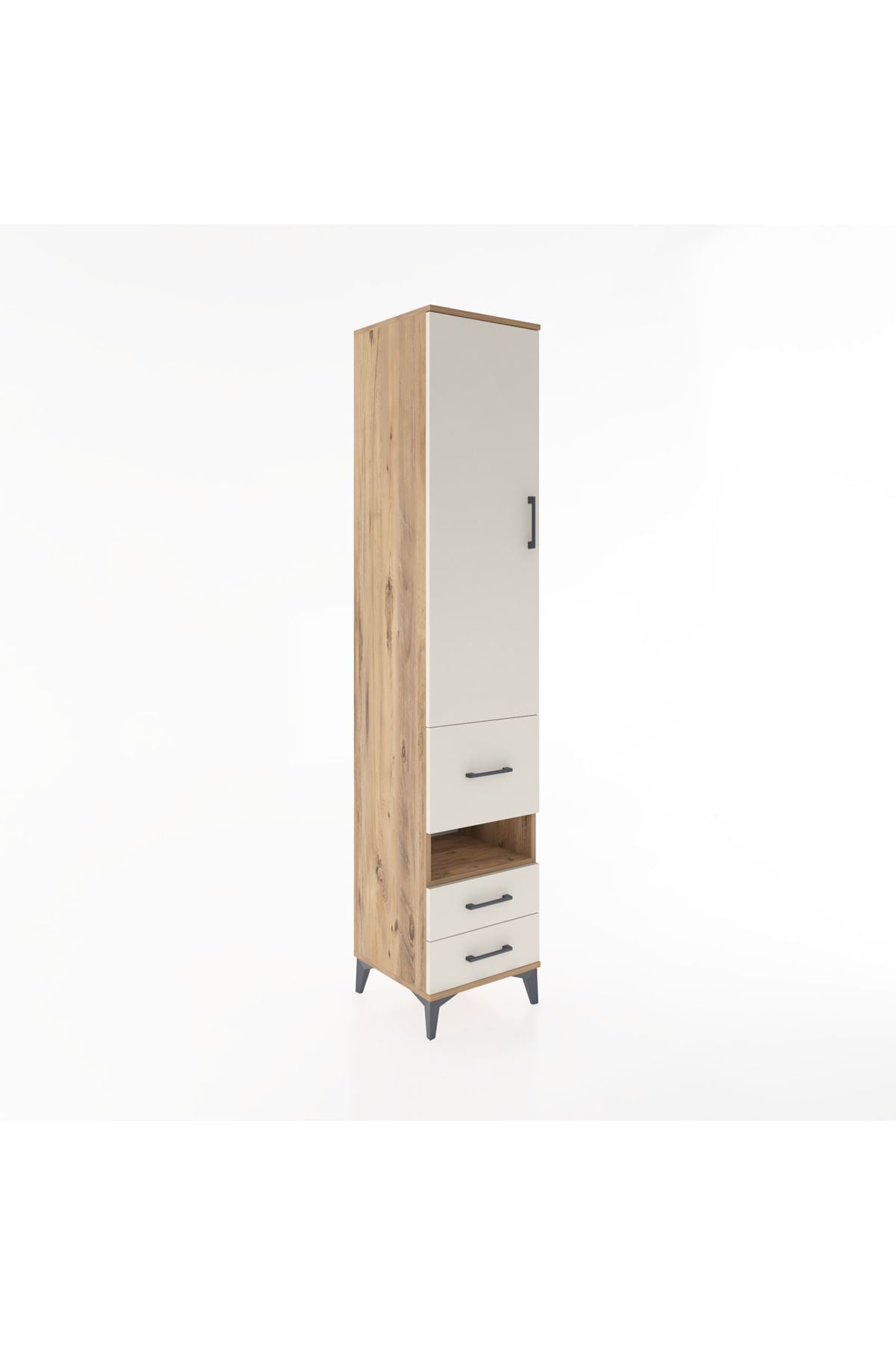 Hyperion Dolap 3 Raflı 3 Çekmeceli Tek Askılı 44x44x221 - S61M104V7B