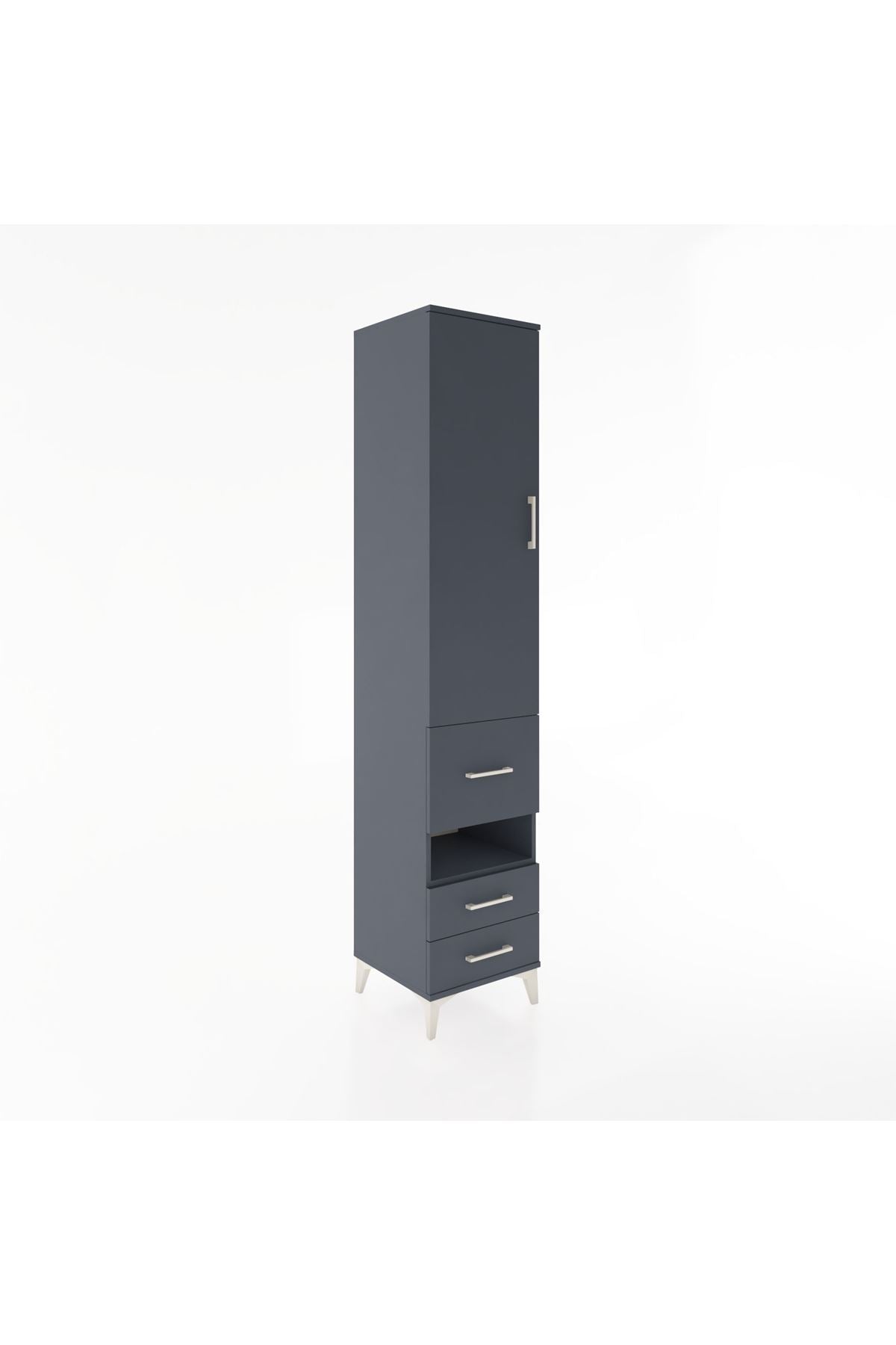 Hyperion Dolap 4 Raflı 3 Çekmeceli Tek Kapaklı 44x44x221 - S61M105V5B