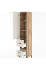 Hyperion Dolap 4 Raflı 3 Çekmeceli Tek Kapaklı 44x44x221 - S61M105V7B