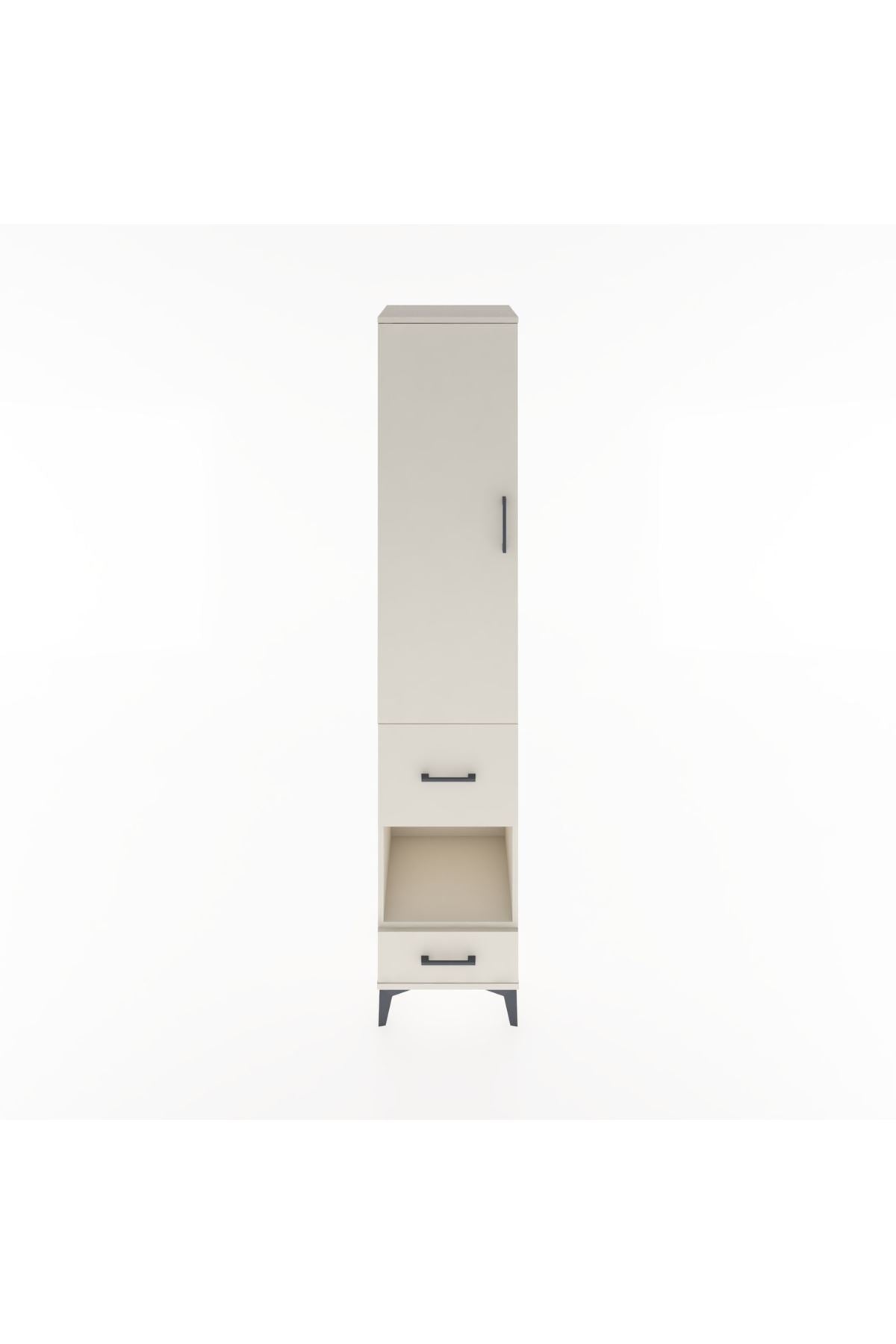 Hyperion Dolap 3 Raflı 2 Çekmeceli Tek Askılı 44x44x221 - S61M106V1B