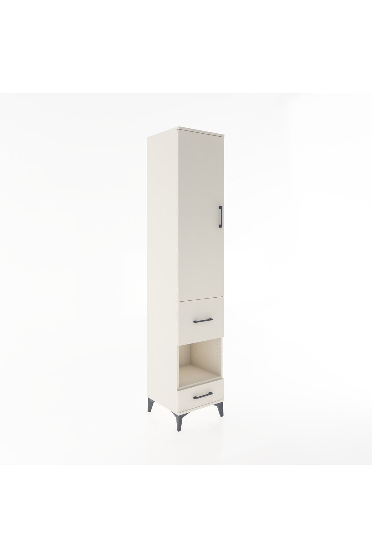 Hyperion Dolap 3 Raflı 2 Çekmeceli Tek Askılı 44x44x221 - S61M106V1B