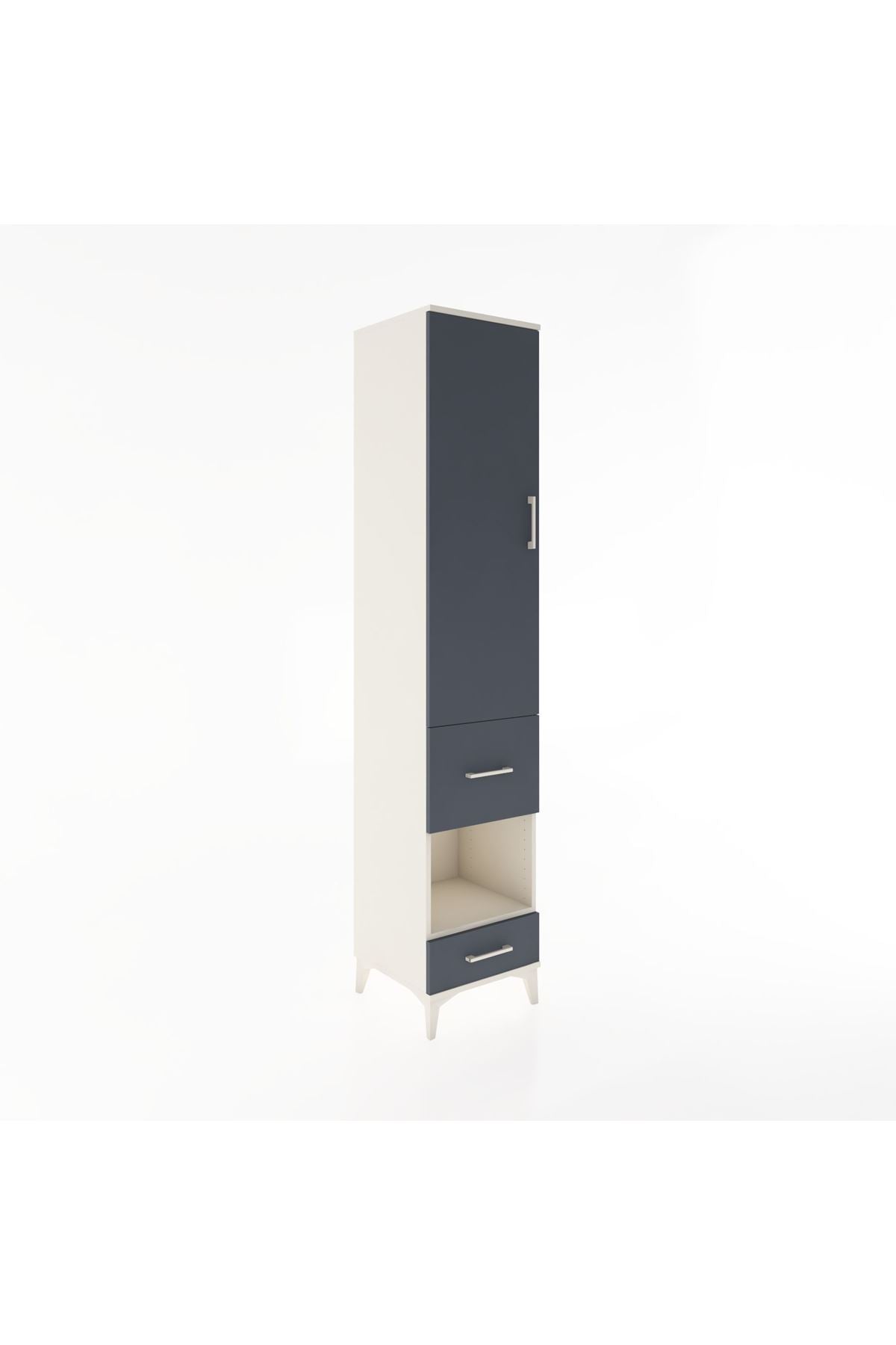 Hyperion Dolap 3 Raflı 2 Çekmeceli Tek Askılı 44x44x221 - S61M106V2B