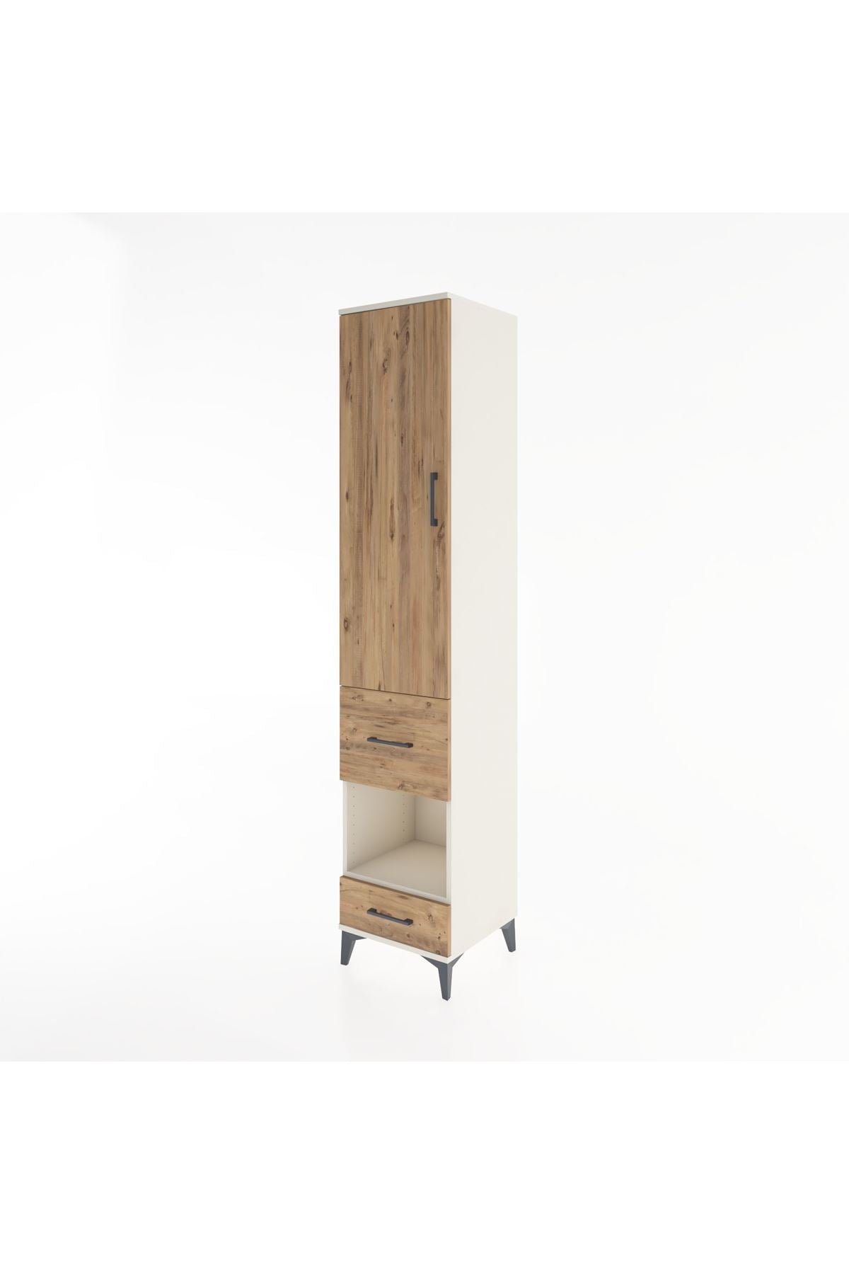 Hyperion Dolap 3 Raflı 2 Çekmeceli Tek Askılı 44x44x221 - S61M106V3B