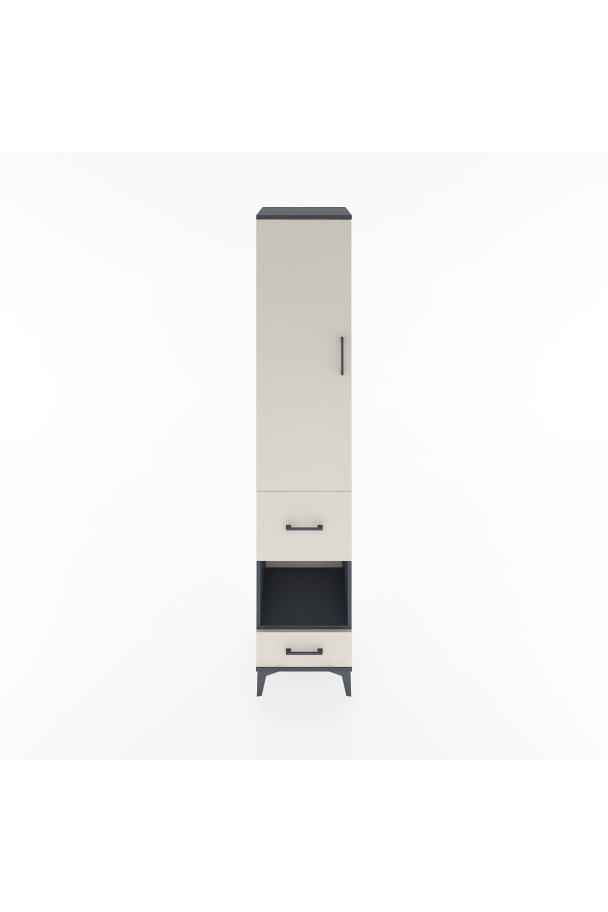 Hyperion Dolap 3 Raflı 2 Çekmeceli Tek Askılı 44x44x221 - S61M106V4B