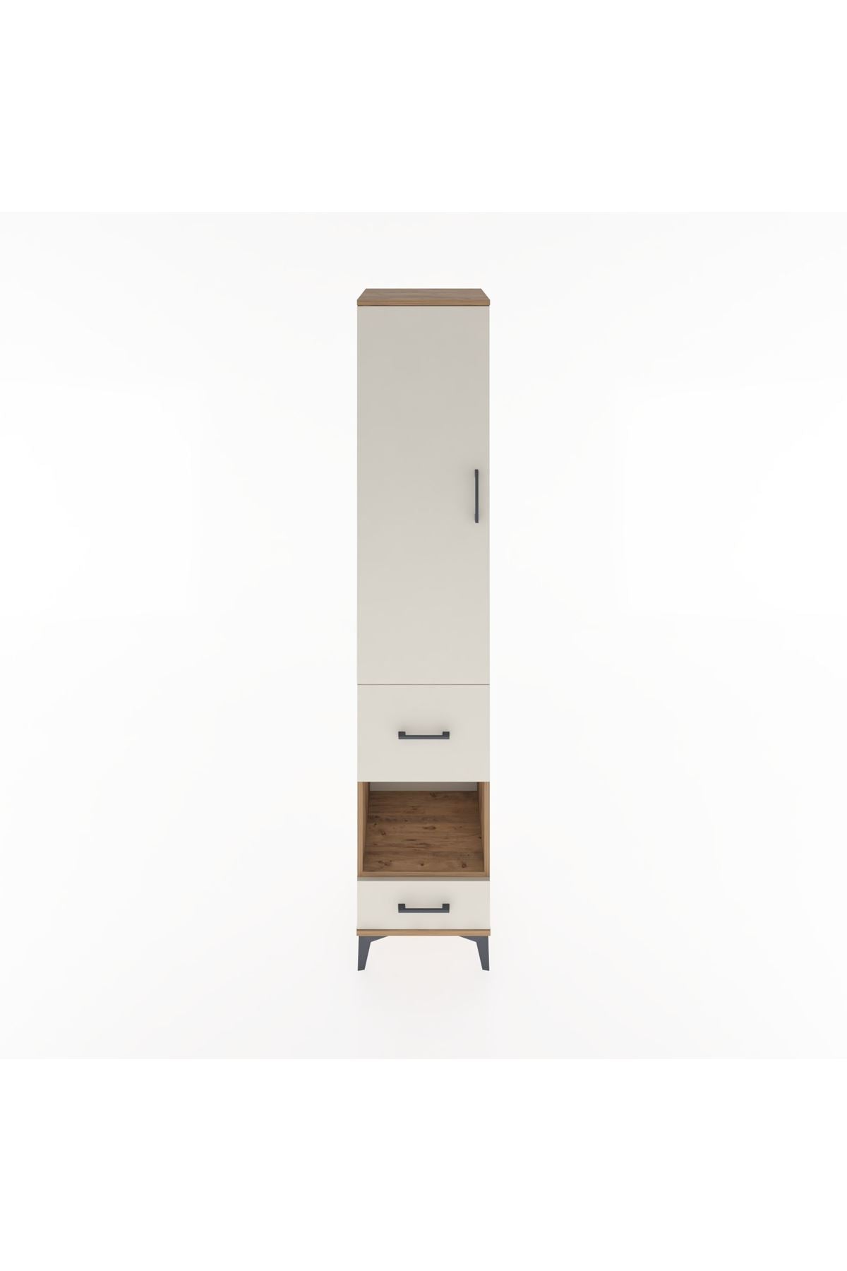 Hyperion Dolap 3 Raflı 2 Çekmeceli Tek Askılı 44x44x221 - S61M106V7B