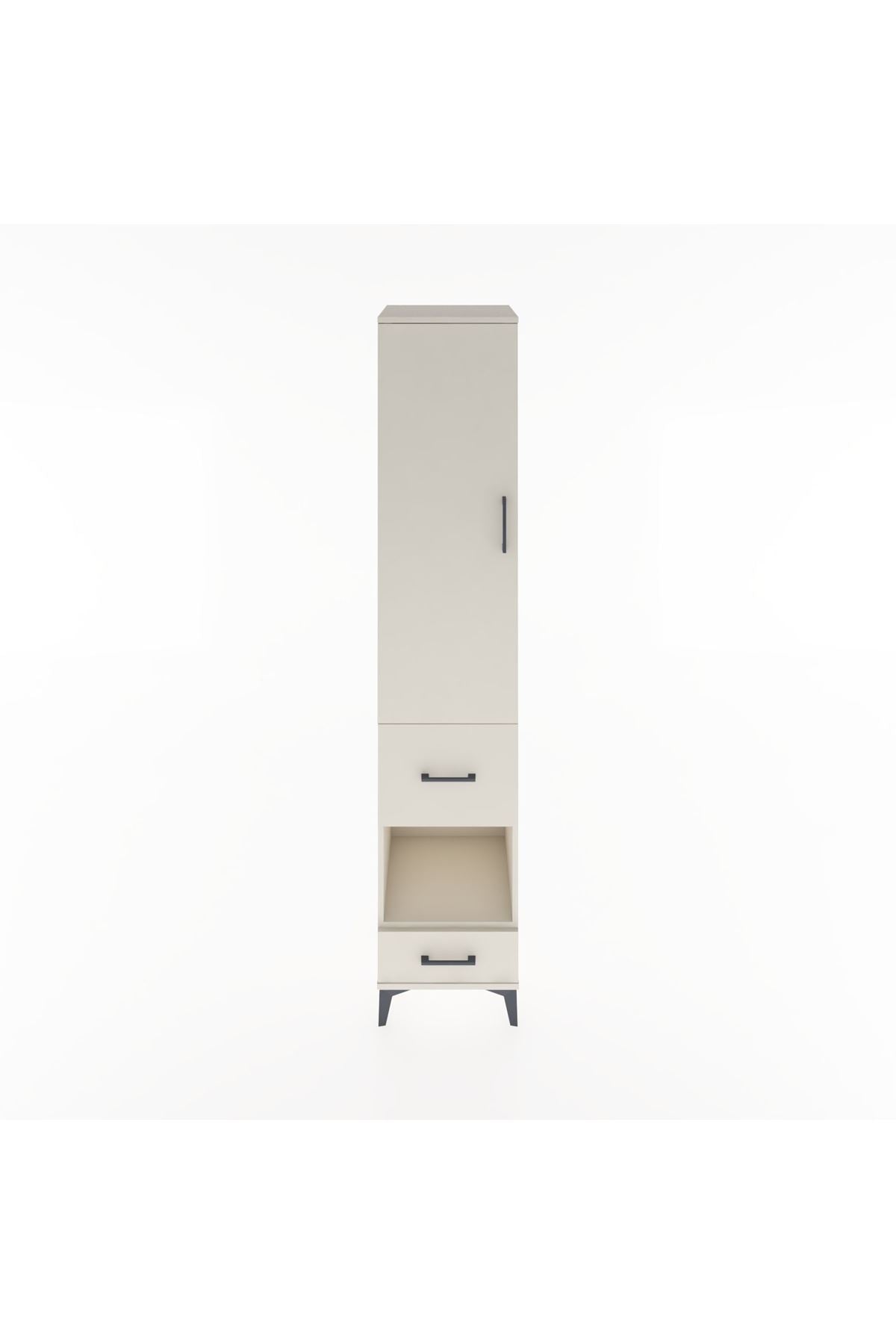 Hyperion Dolap 4 Raflı 2 Çekmeceli Tek Kapaklı 44x44x221 - S61M107V1B
