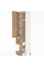 Hyperion Dolap 4 Raflı 2 Çekmeceli Tek Kapaklı 44x44x221 - S61M107V3B