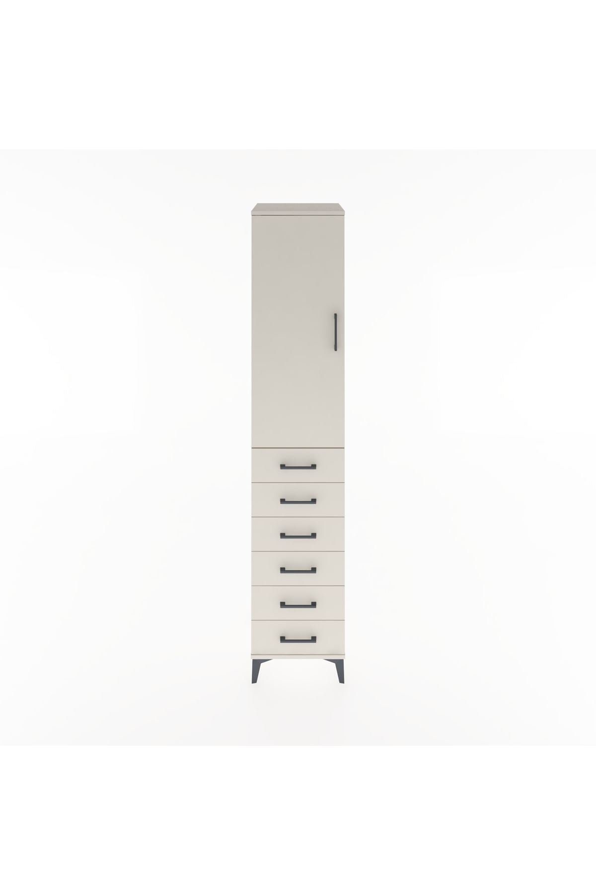 Hyperion Dolap 2 Raflı 6 Çekmeceli Tek Askılı 44x44x221 - S61M108V1B