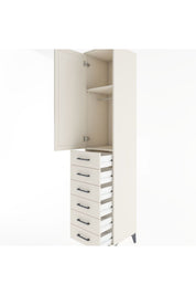 Hyperion Dolap 2 Raflı 6 Çekmeceli Tek Askılı 44x44x221 - S61M108V1B