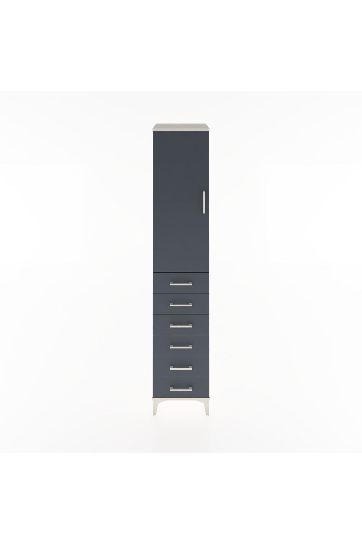 Hyperion Dolap 2 Raflı 6 Çekmeceli Tek Askılı 44x44x221 - S61M108V2B