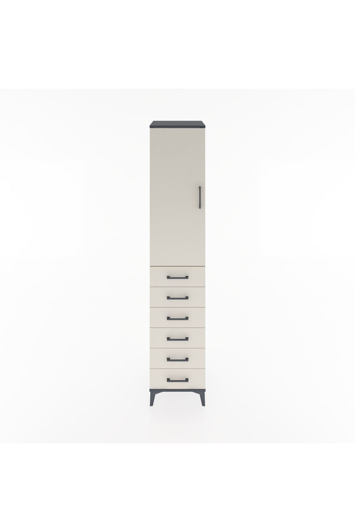 Hyperion Dolap 2 Raflı 6 Çekmeceli Tek Askılı 44x44x221 - S61M108V4B