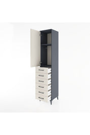 Hyperion Dolap 2 Raflı 6 Çekmeceli Tek Askılı 44x44x221 - S61M108V4B