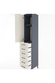 Hyperion Dolap 2 Raflı 6 Çekmeceli Tek Askılı 44x44x221 - S61M108V4B